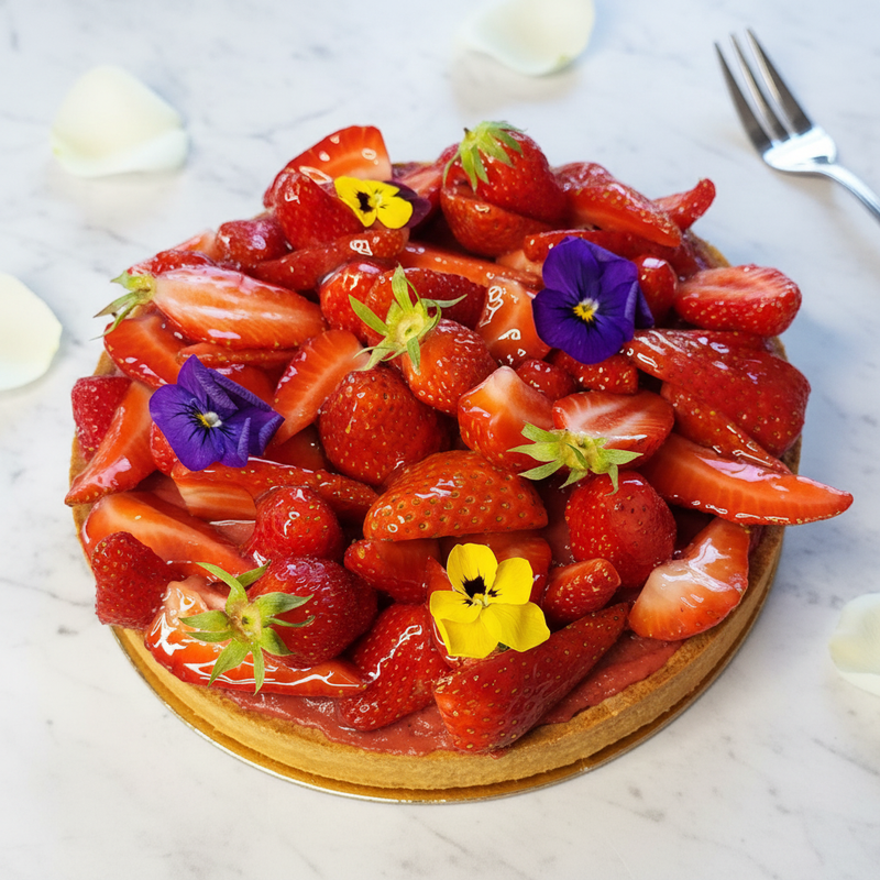 Tarte aux Fraises - mise en scène élégante